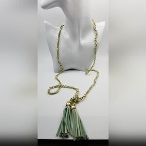 Mint Indian‎ tassel necklace statement jewelry